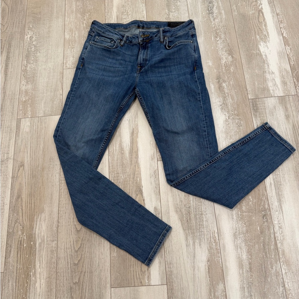 AllSaints women’s Mast Medium Wash Skinny Jeans - mid-rise size W32